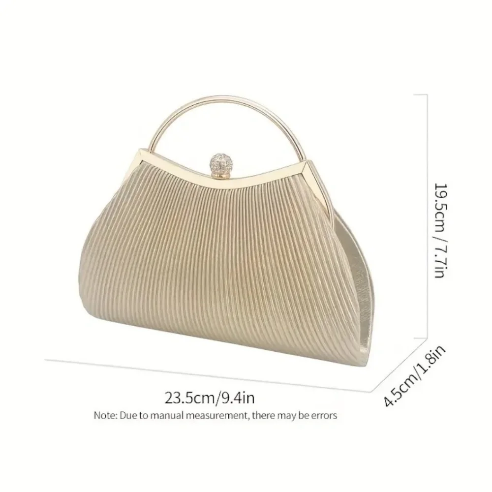 Glamorous Evening Handbag Silvery